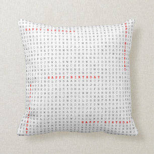 Word Search Puzzle The Birthday Gift Happy Cushion