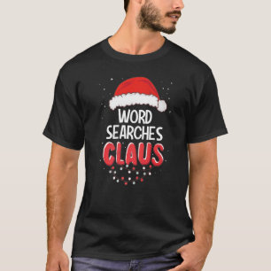 Word Searches Santa Claus Christmas Matching Costu T-Shirt