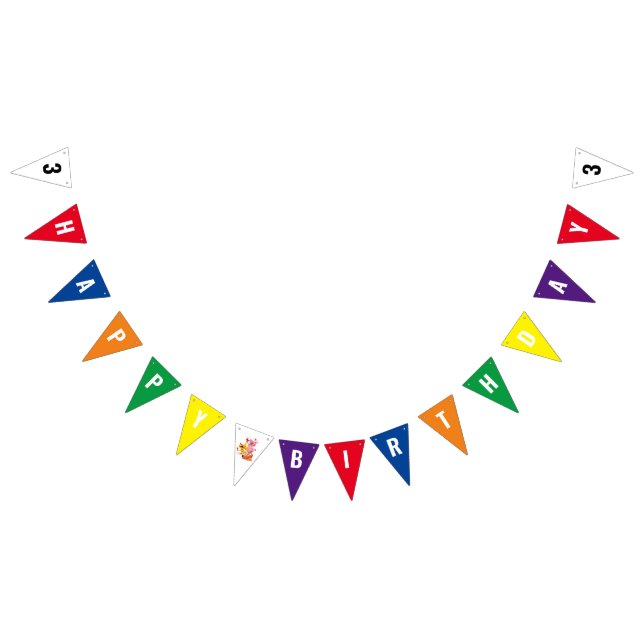 Word World Birthday Flag Banner (All)