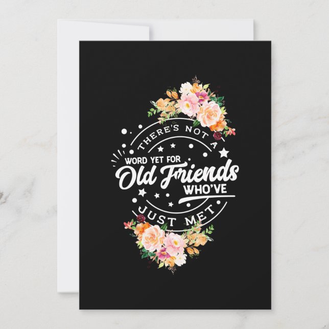 Word Yet For Old Friends Invitation (Front)
