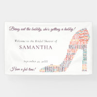 Wordart Shoe Name Fun Purple Bridal Shower