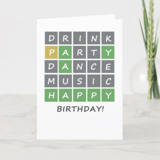 Wordle Birthday Card
