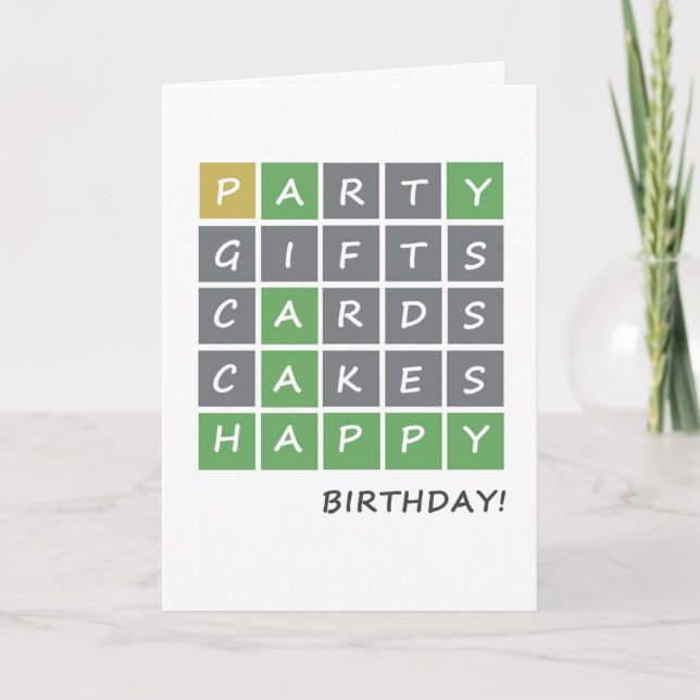 Wordle Birthday Card (Front)