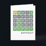Wordle Birthday Card<br><div class="desc">This Wordle themed birthday card is the perfect way to show just how long you have loved someone on their birthday. The inside of the birthday card has been intentionally left blank so you can write a special message to friends or loved ones.</div>
