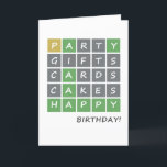 Wordle Birthday Card<br><div class="desc">This Wordle themed birthday card is the perfect way to show just how long you have loved someone on their birthday. The inside of the birthday card has been intentionally left blank so you can write a special message to friends or loved ones.</div>