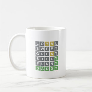 Wordle Happy Father's Day Shirt for Dad Coffee Mug