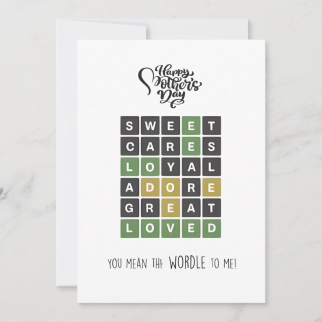 Wordle Mother's Day , trend Mother's Day  Holiday Card (Front)