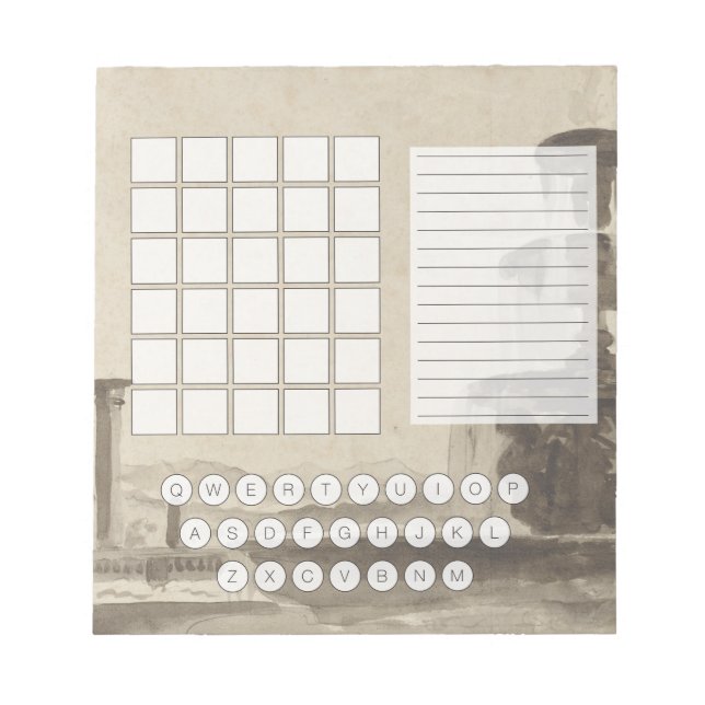 Wordle Scratch Pad Notepad (Front)