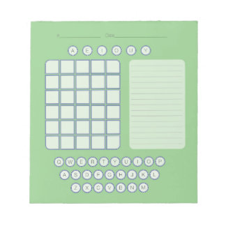 Wordle Scratch Pad Notepad - Green