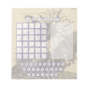 Wordle Scratch Pad Notepad - Sunflower