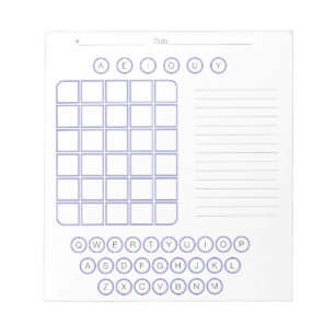 Wordle Scratch Pad Notepad - White
