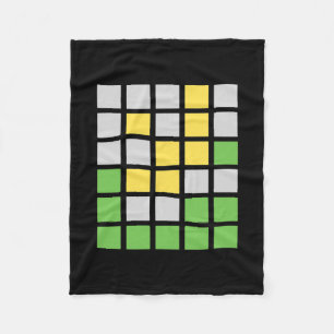 Wordle Word Game Gift  Fleece Blanket