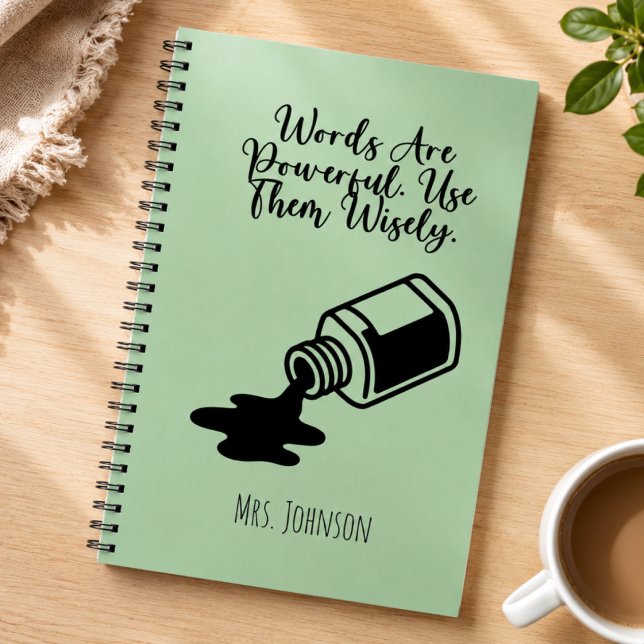 Words Are Powerful Use Them Wisely Literacy Quote Notebook (Creator Uploaded)