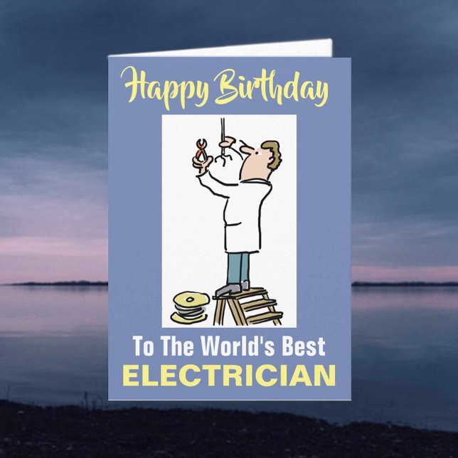 Word's Best Electrical Fitter Happy Birthday Card (Creator Uploaded)