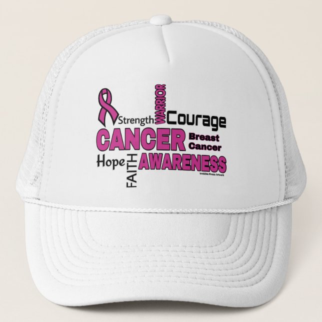 Words...Breast Cancer Trucker Hat (Front)