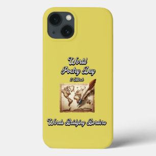 Words Bridging Borders. World Poetry Day iPhone 13 Case
