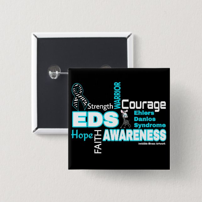 Words...EDS 15 Cm Square Badge (Front & Back)