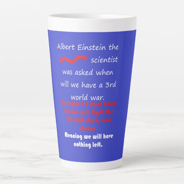 WORDS EDUCATION MATHS SCIENCE IDEAS LATTE MUG (Front)