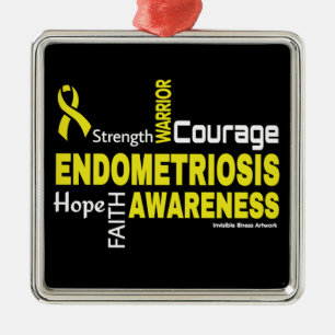 Words...Endometriosis Metal Ornament