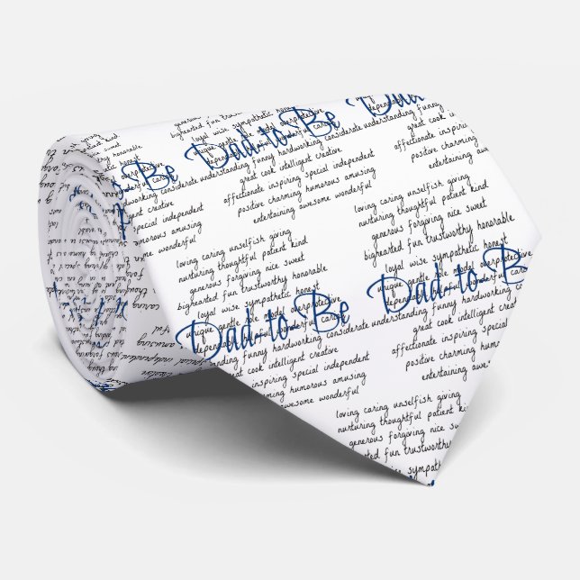 Words for Dad To Be Tie (Rolled)