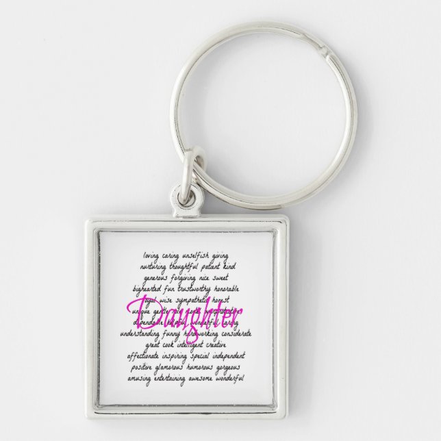 Words for Daughter Key Ring (Front)