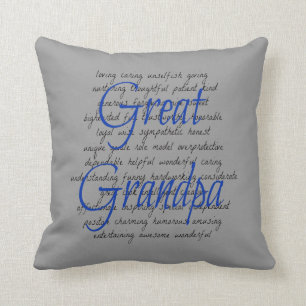 Words for Great Grandpa Cushion