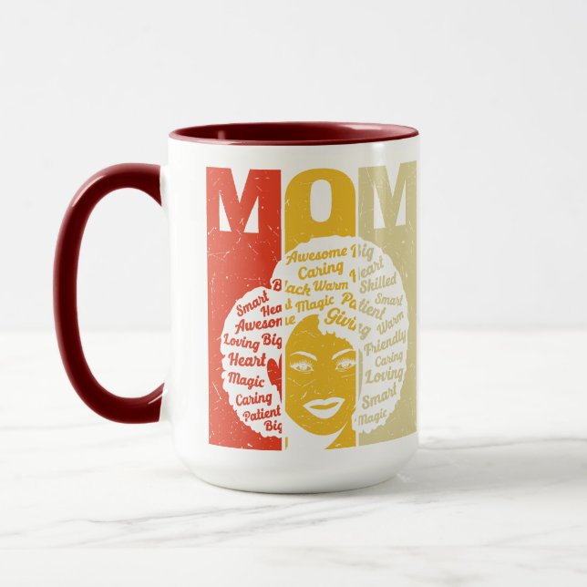 Words for Mum Silhouette Mug (Left)