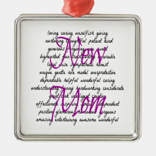 Words for New Mum Metal Ornament