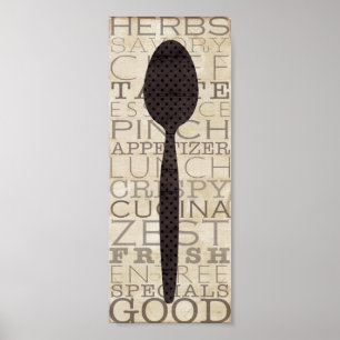 Words for the Kitchen Poster