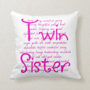 Words for Twin Sister Cushion