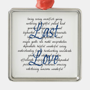 Words for Your Last Love Male Metal Ornament