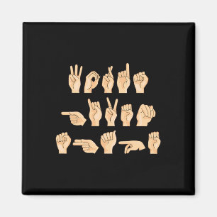 Words Given Shape American Sign Language 1 Magnet