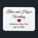 Words & Heart Wedding Magnet<br><div class="desc">This magnet can serve a memento,  long after your wedding day.  You can buy multiple ones,  and give them to people in your wedding party.  You can even buy more,  to give to your guests.  Precious.  Customisable.  By Sharon Lee Hudson.  All rights reserved.</div>