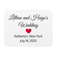 Words & Heart Wedding Magnet