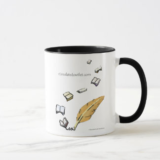 Words In Flight ringer mug (black)