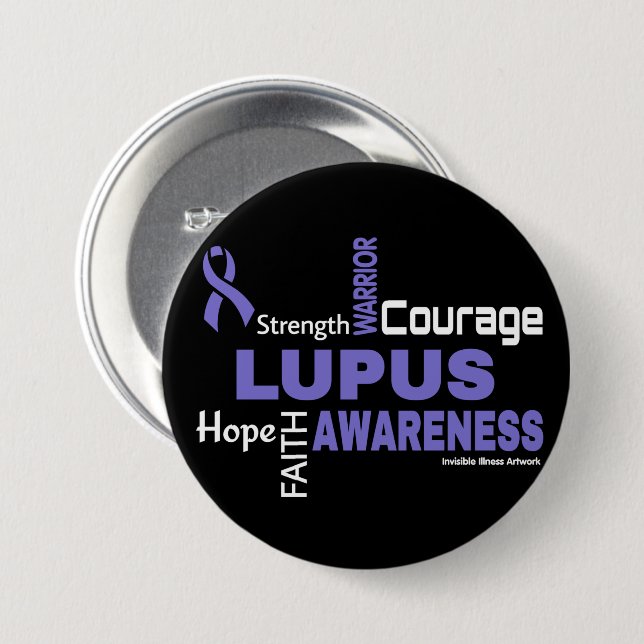 Words...Lupus 7.5 Cm Round Badge (Front & Back)
