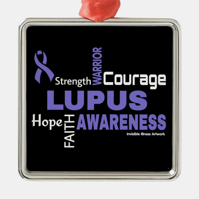 Words...Lupus Metal Ornament (Front)