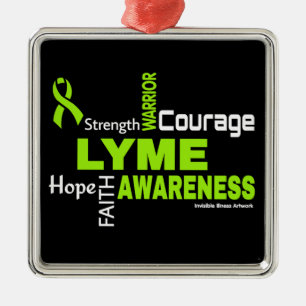 Words...Lyme Metal Ornament