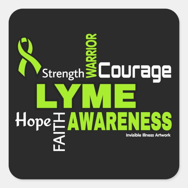 Words...Lyme Square Sticker (Front)