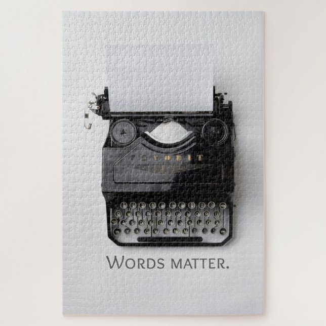 Words Matter Typewriter Jigsaw Puzzle (Vertical)