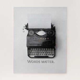 Words Matter Typewriter Jigsaw Puzzle