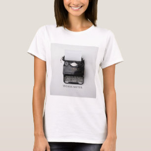 Words Matter Typewriter T-Shirt