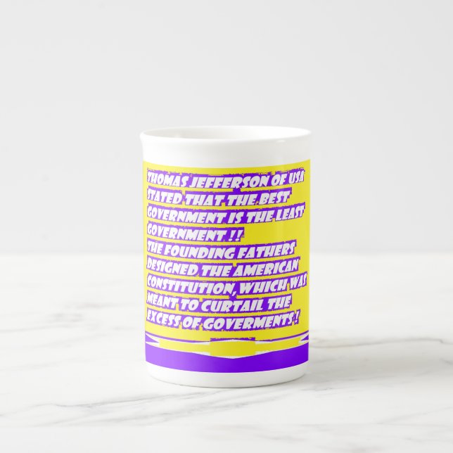 Words message graphics about AMERICA Bone China Mug (Front)