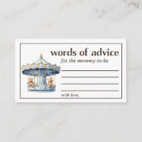 Words of Advice Teddy Bear Twin Boy Baby Shower