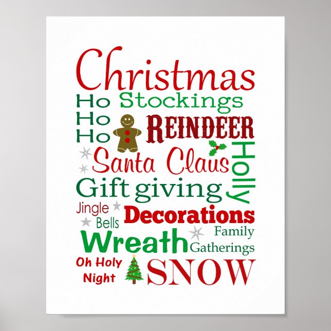 Words of Christmas Print (Front)