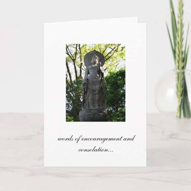 words of encouragement and consolation card (Front)