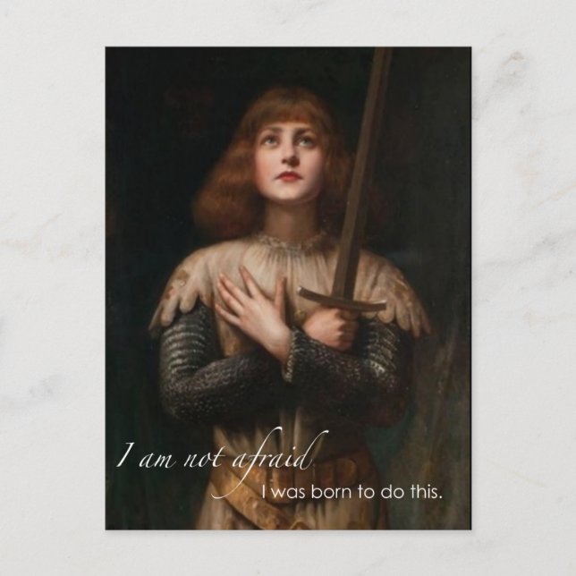Words of encouragement from St Joan of Arc Postcard (Front)