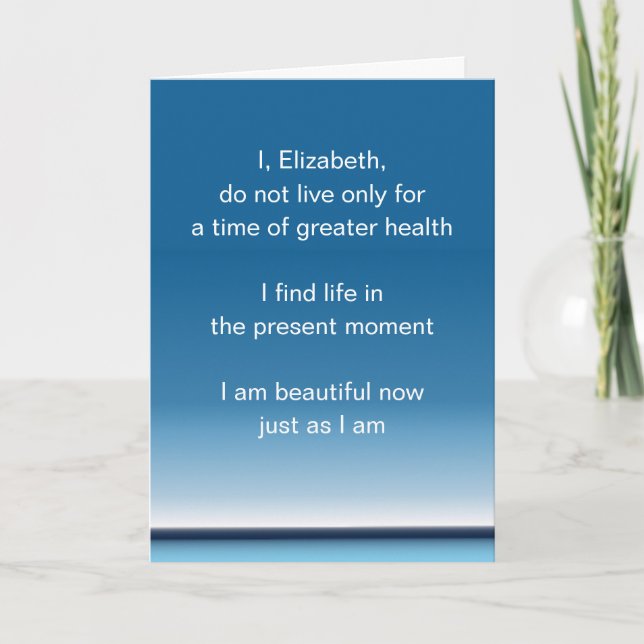 Words of encouragement get well or cancer card (Front)