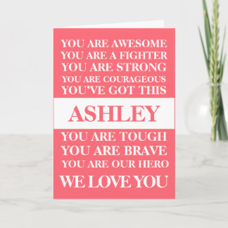 Words Of Encouragement Get Well Soon Pink  Card