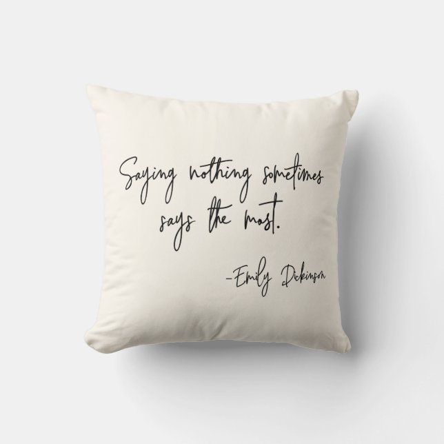 Words of Encouragement Literary Author Book Quote Cushion (Front)